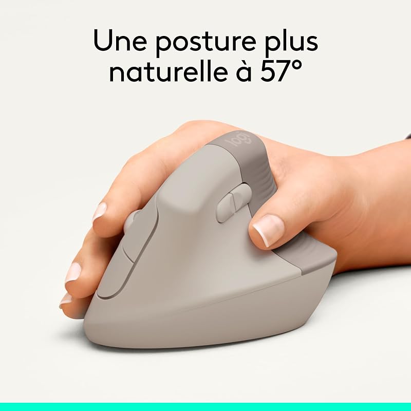 Lift Souris Ergonomique Verticale, sans Fil - Sable