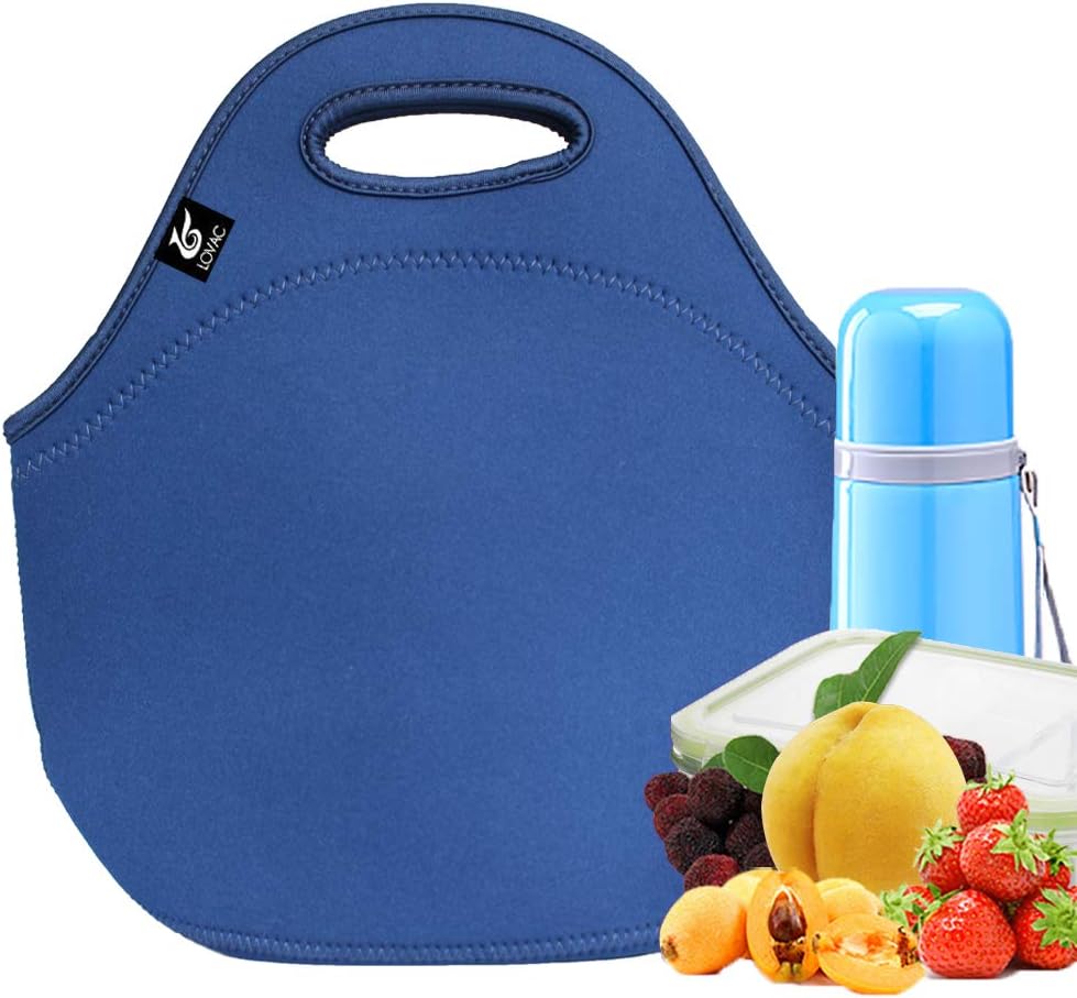 Neoprene Lunch Bag, LOVAC Thick Insulated Lunch Bag Durable & Waterproof Lunch