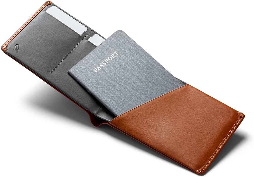  | Bellroy Travel Wallet (Slim Leather Passport Wallet, RFID Blocking, Organizes Travel Documents, Cash & Tickets, Holds 4-10 Cards, Includes Micro Pen) - Caramel - RFID | Passport Wallets