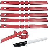 Marvexi 200Pcs Red Wrap Around Tree Tags Plastic Plant Labels, Hanging Plant Labels Tree Identification Signs Hanging Plant Markers(Red)