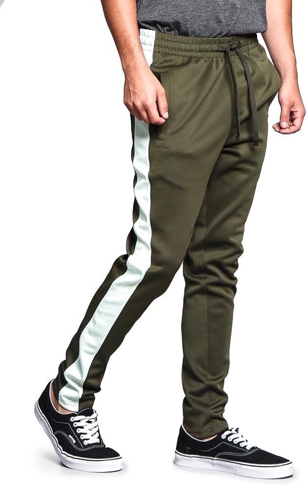 mens pants with side stripe