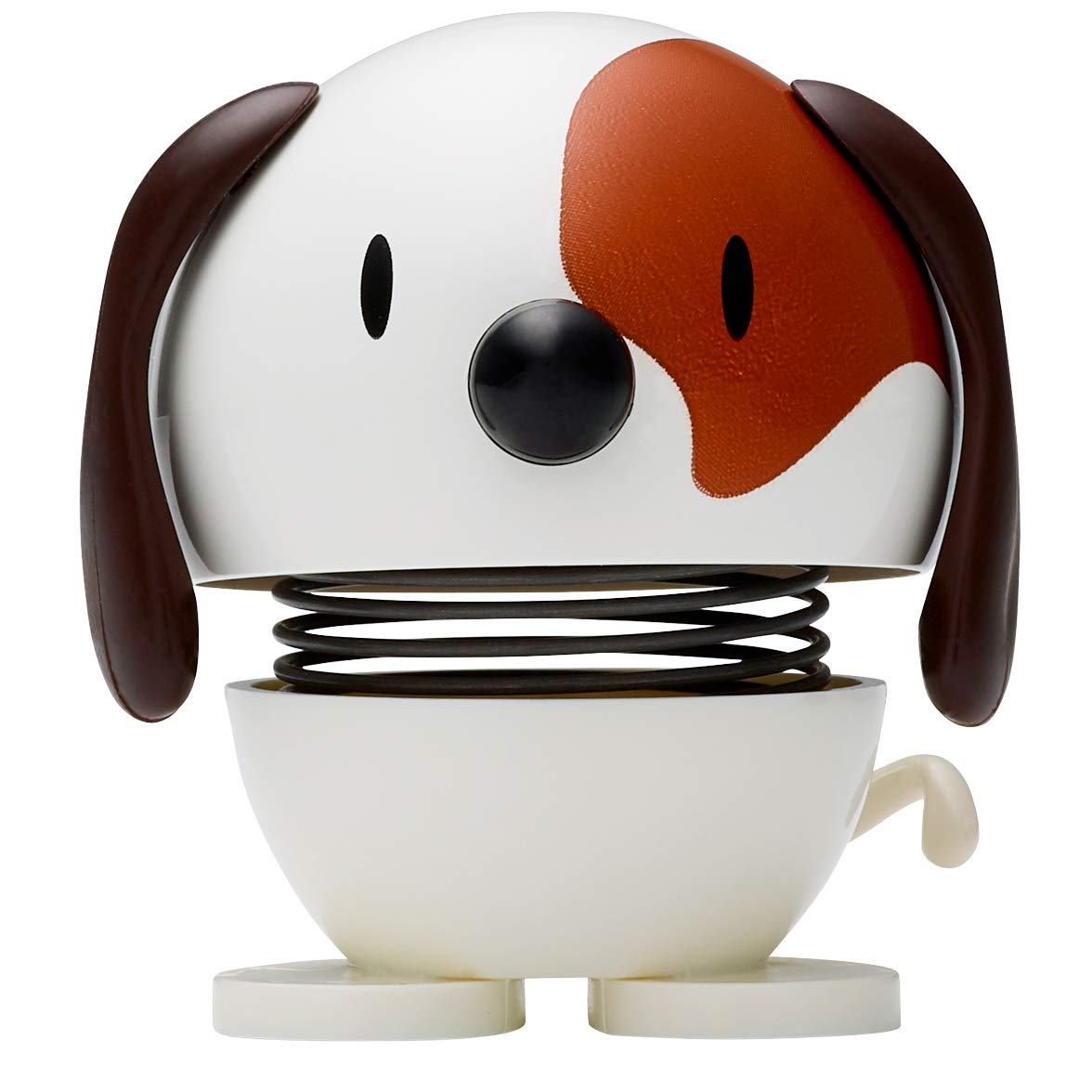 Hoptimist Dog – Wobbly Figure Decoration for Dog Lovers and Pet Owners – Scandinavian Desk and Office Gadget – Fun Gift Idea for Animal Enthusiasts and Collectors – 6.9 x 5.9 cm – White — image 1