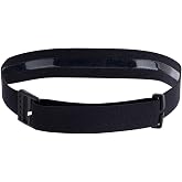 1pcs Elastic Headlamp Strap Replacement, Nylon Adjustable 2.5cm/1in Wide Headlight Strap Compatible with Black Diamond, Petzl, Princeton Tec, Fenix (Black)