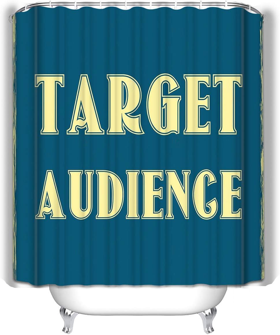 Amazon Com Sfyvgxzfgyd Beach Shower Curtain Target Audience Business Concept Design Target Audience Business Concept Design Fabric Bathroom Decor 60 X 72 Inch Home Kitchen