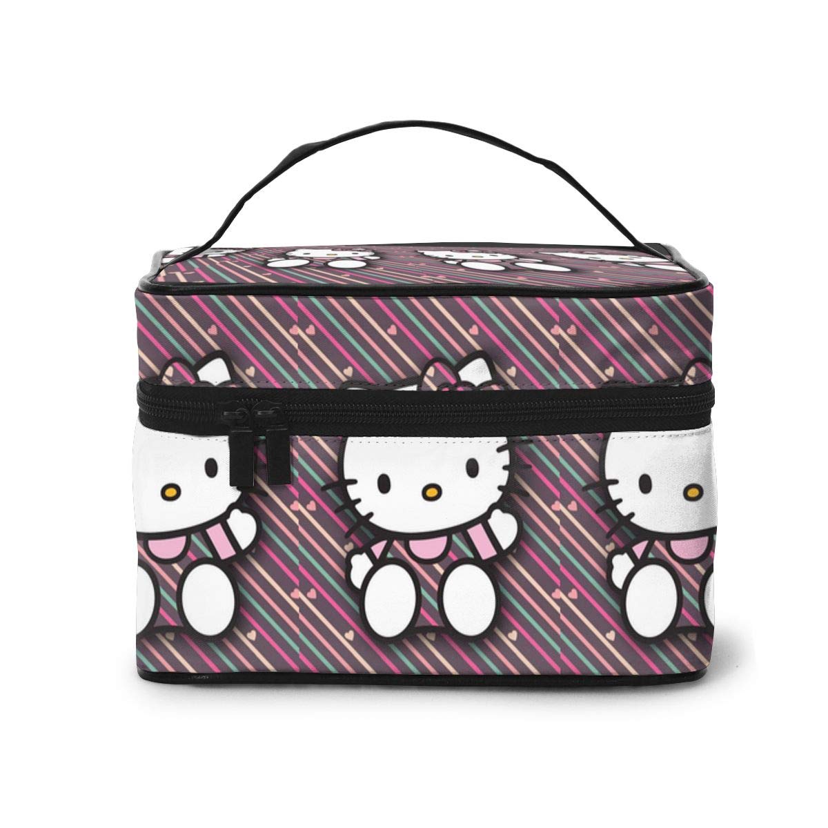 Makeup Bag, Line Hello Kitty Travel Portable Cosmetic Bag Large Pouch Mesh Brush Organizer Toiletry Bag for Women Girls