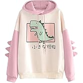 YUUOKPO Dinosaur Hoodie Kawaii Pullover Cute Hooded Sweatshirt For womens