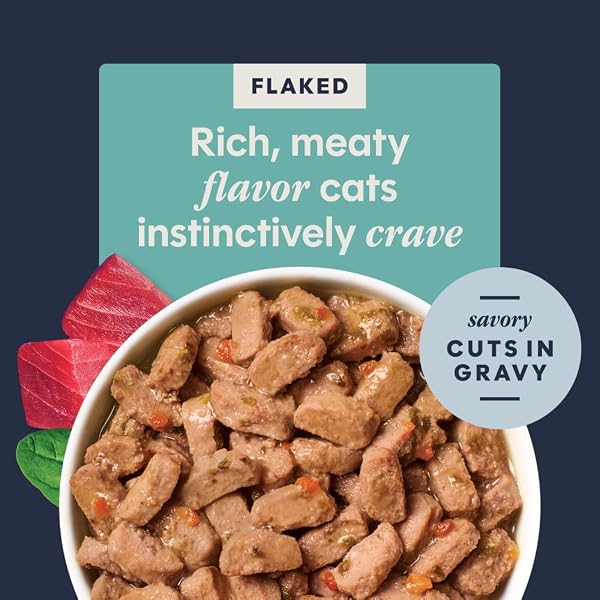 INSTINCT FLAKED ENTREES IN GRAVY, WET CANNED CAT FOOD, GRAIN-FREE – TUNA, 3 OZ. CANS (PACK OF 24)