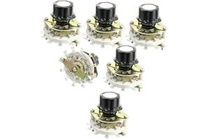 Nxtop 6mm knurled Shaft 12Pin 1 Pole 11-Position Selectable Band Rotary Switch 6 Pcs