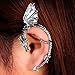 Lavany Women's Metal Dragon Bite Ear Cuff Wrap Earring Gothic Punk Temptation Earrings Jewelry (Silver)