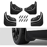 No Drill Mud Flaps & Fenders for 2025-2026 Tesla Model Y Juniper - Custom Fit OEM-Style Matte Black, 4Pcs Splash Guards, All Weather Heavy Duty Paint & Body Protection