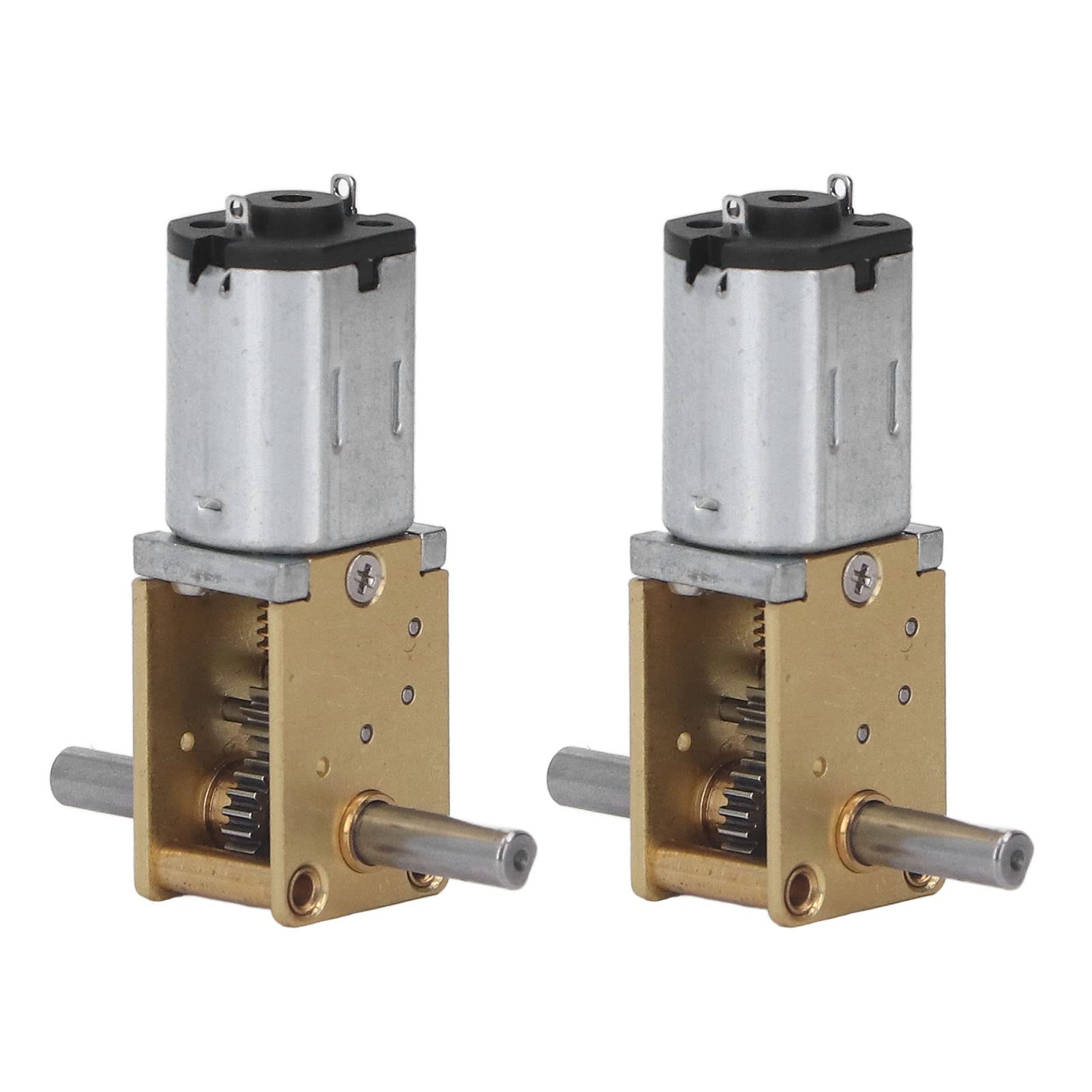 TICFOX 2Pcs 1218-N20 DC Gear Motor, Copper Low Noise Double Shaft Speed Reduction Motor DC6V 190RPM for DIY Motors