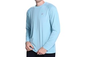 Endyart Men's UPF 50+ Sun Protection Shirts UV SPF Long Sleeve Rash Guard Fishing Swim Shirt Quick Dry