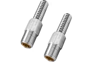 ADABUING Marine Anti Siphon Valve Replacement for Boat Fuel Tank Pickup Tube to Prevents Fuel Theft and Fuel Spillage of Gas Tank Outboard, with 1/4" NPT, 3/8" Hose for Marine Fuel Tank Valve - Aluminum 2 PCS