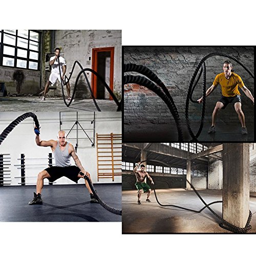 Grande Juguete Battle Rope - 1.5"/2" Width 30/40/50ft Length Fitness Rope Workout Training Undulation Rope Exercise