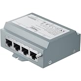 PROCET Ethernet Surge Protector Gigabit - 4 Pairs Port 20KV Industrial Lightning Arrestor for -40&deg;F to 185&deg;F, 120W/port PoE++ RJ45 Surge Protector, 10/100/1000Mbps, Gas Discharge Tube（GDT）, PT-PR04G