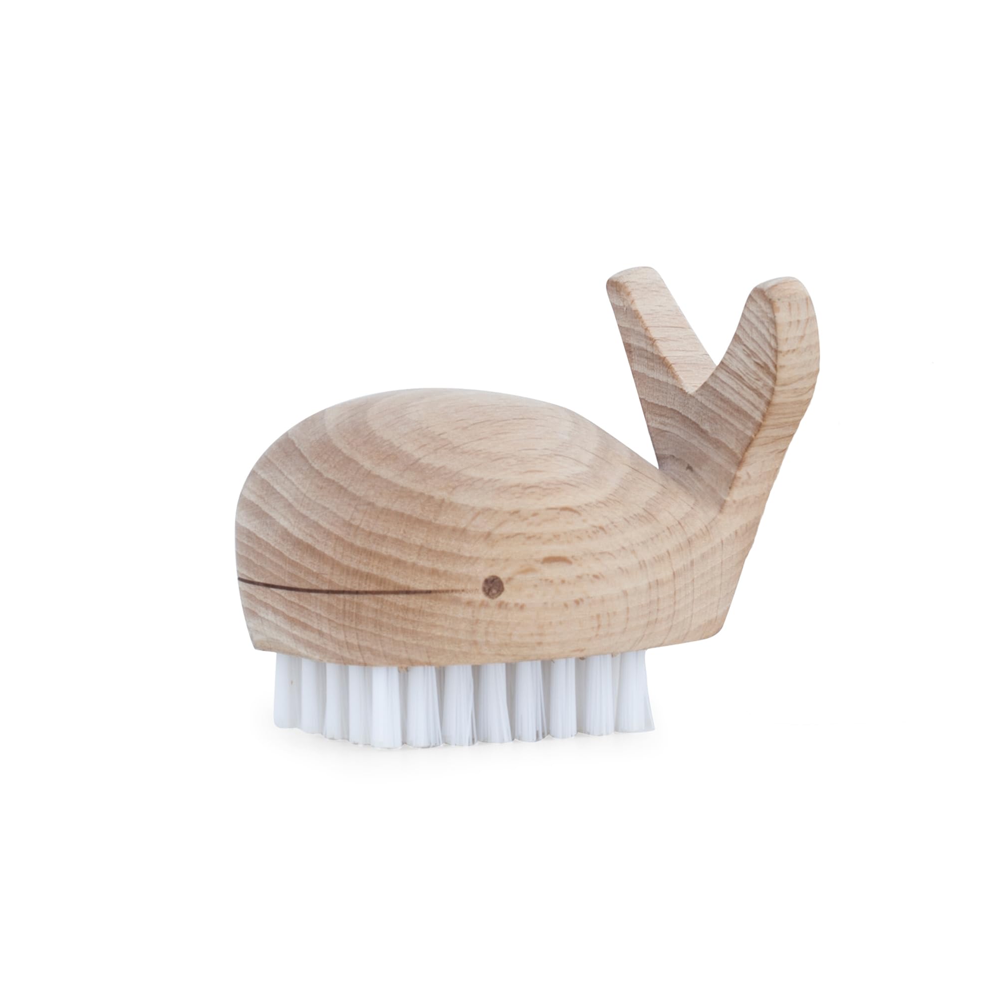 Kikkerland HW05 Wooden Whale Nail Brush