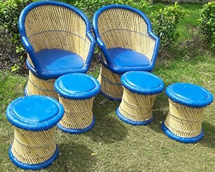 PatioStack Patio Outdoor Furniture for Garden/Terrace/Lawn and Balcony [ 2 Chairs & 4 Stools ]