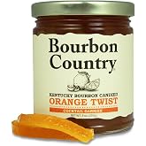 Bourbon Country Kentucky Bourbon Candied Orange Twist Cocktail Garnish, 9 oz - Ideal Garnish for Cocktails like Old Fashioned, Martini, Mojito, Skinny Margarita, and Perfect for Baking or Desserts.