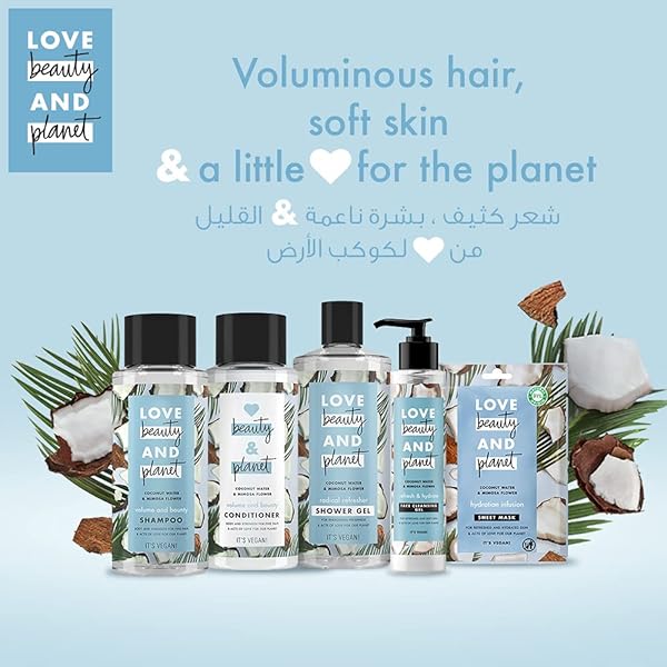 LOVE BEAUTY AND PLANET SHAMPOO, COCONUT WATER AND MIMOSA FLOWER, 13.5 FL OZ (400 ML)