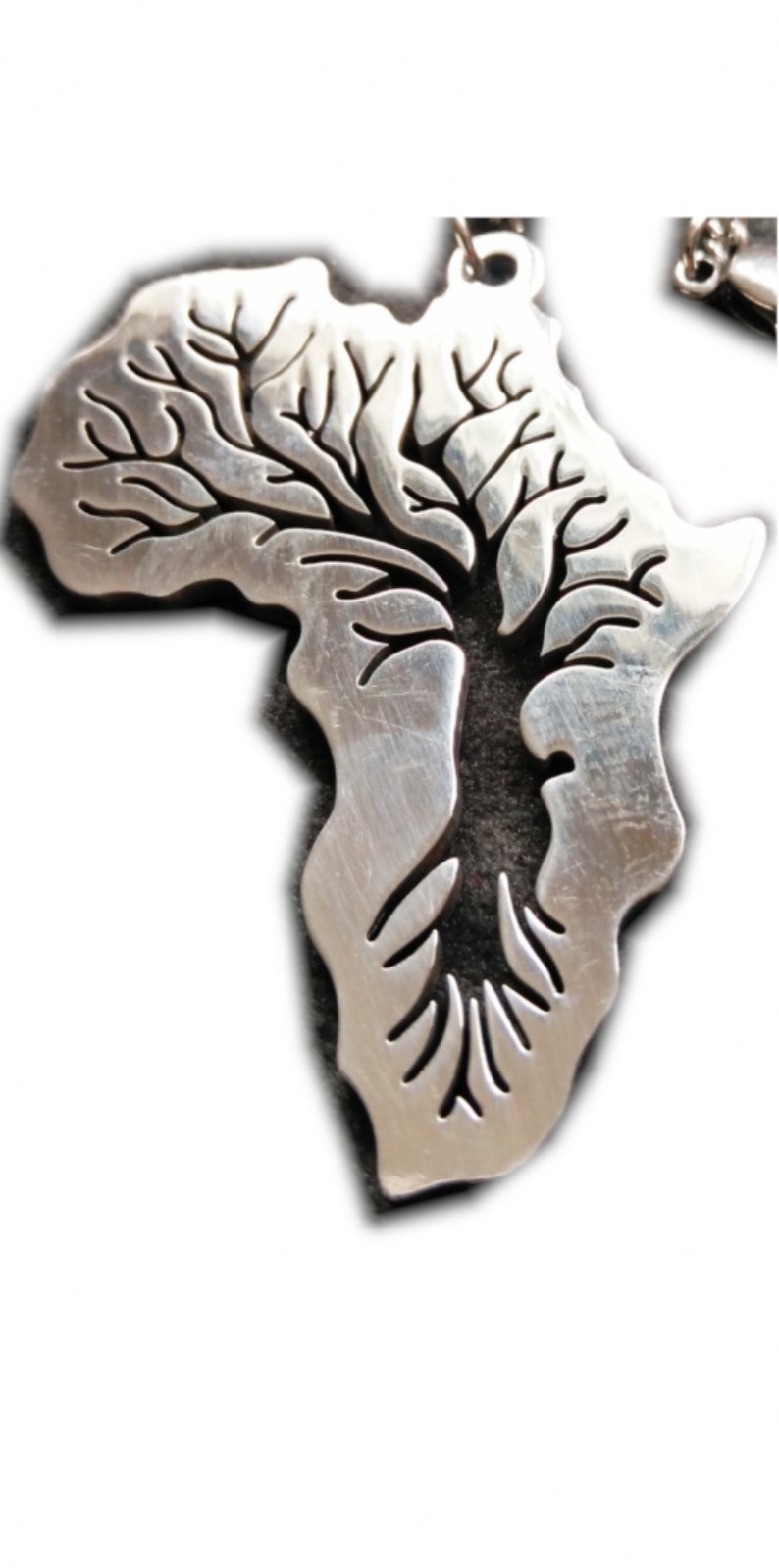 CrownOfRibbons Silver Africa Necklace, Mens Pendant in an Jewellery Gift Bag