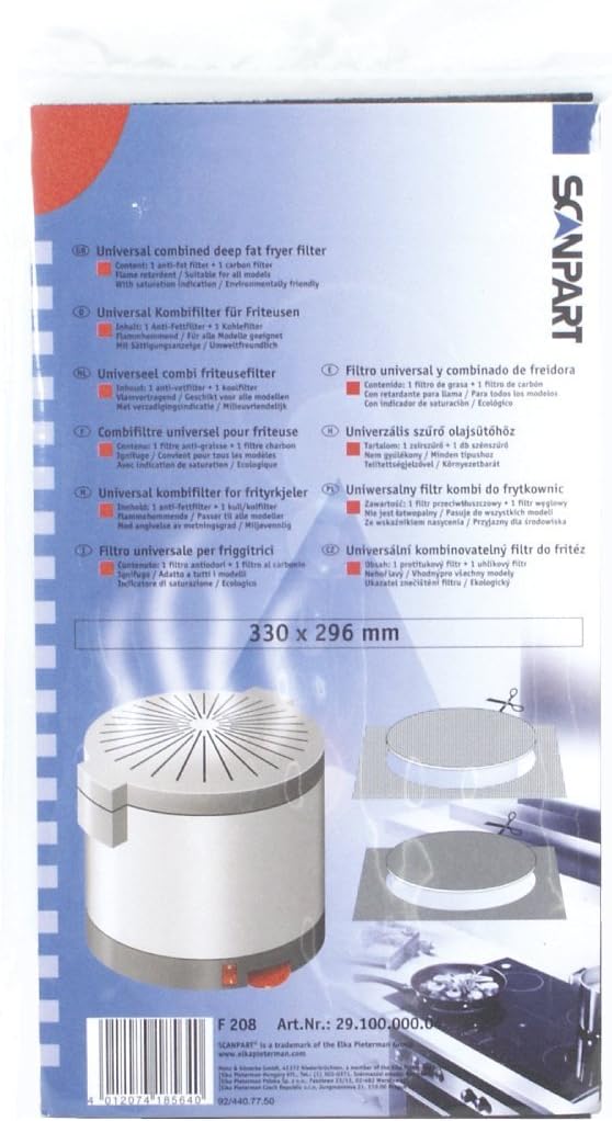 Scanpart 2910000004 Replacement Deep Fat Fryer Filter Universal