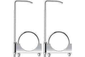 ZUDKSUY 2 Pack 2.5" Universal Exhaust Hanger Exhaust Clamps Exhaust Pipe Bracket with 9.5-Inch Long Muffler Hanger Exhaust Pi