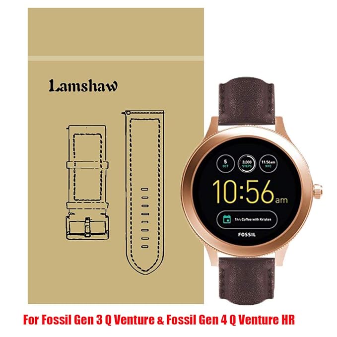 lamshaw Smartwatch banda para fósiles Q Venture, gdfb malla de ...