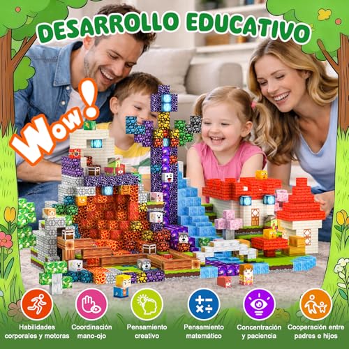 Magnetic Blocks Construction Kids 150 Pieces 2CM 3+ Magnetics, Set Magnetic Blocks Tiles Construction, Montessori Toys for Kids 4 5 6 7 8 9 10 11 12 Birthday Gifts for Girls
