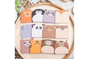 Lovely Animal Shaped Sticky Notes Memo Pad, 20pcs/ Book, 12 Books - Style 3