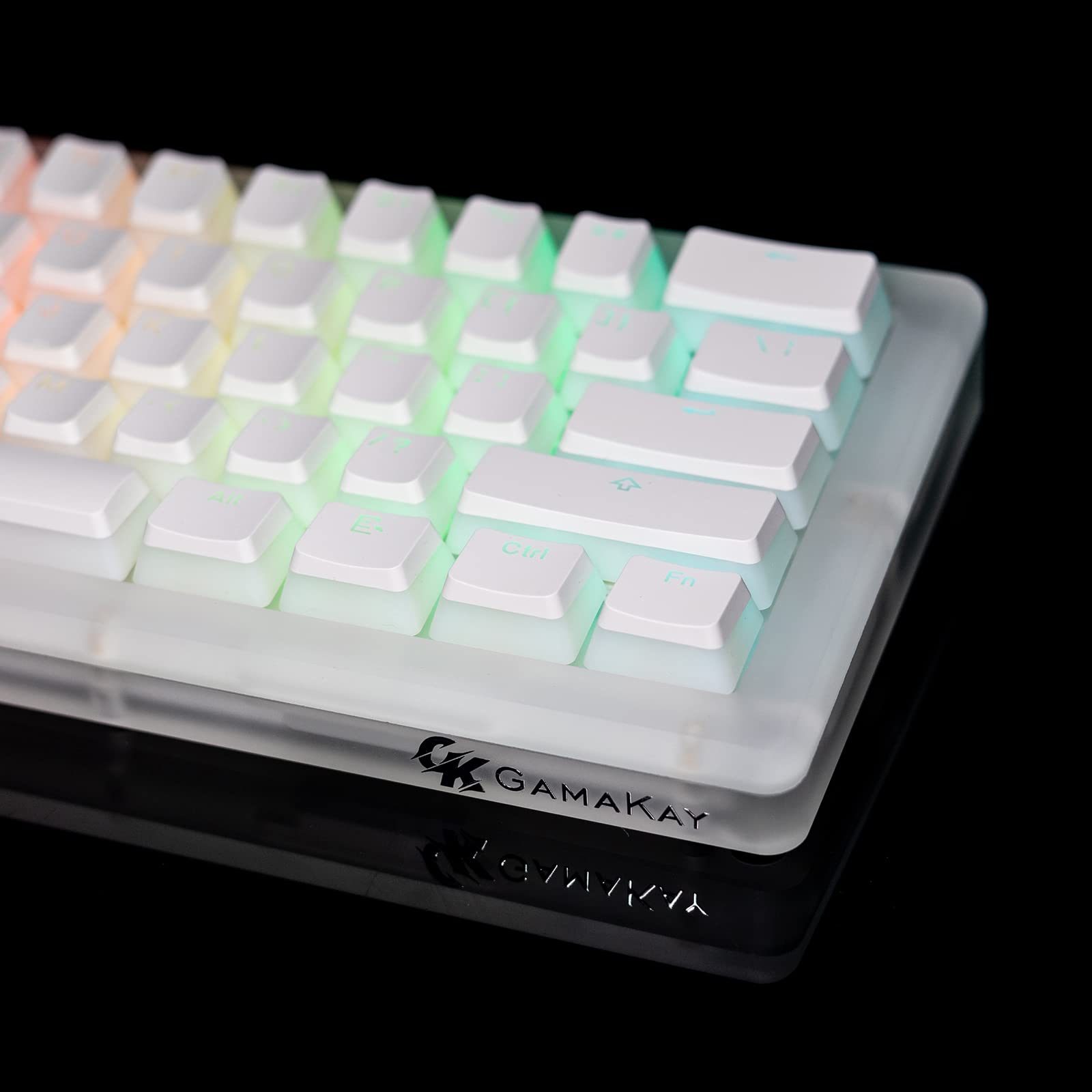 GK GAMAKAY K61 Pro 60% RGB Gasket Mechanical Keyboard, Bluetooth/USB-C Wired/2.4GHz Wireless 61 Keys Hot Swap Gaming Keyboard with CNC Acrylic Base Pudding PBT/ABS Keycaps (Red Switch)