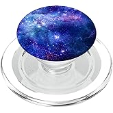 Space Pop Socket Galaxy Nebula Blue White Purple PopSockets PopGrip for MagSafe