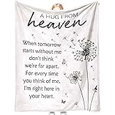 Memorial Sympathy Gifts for Loss of Loved One, Soft Flannel Memorial Blanket, Bereavement Gift Idea, Grief Condolences Sorry for Your Loss for Mom Dad Grandma Grandpa Sister - 50 x 60 inches (White)