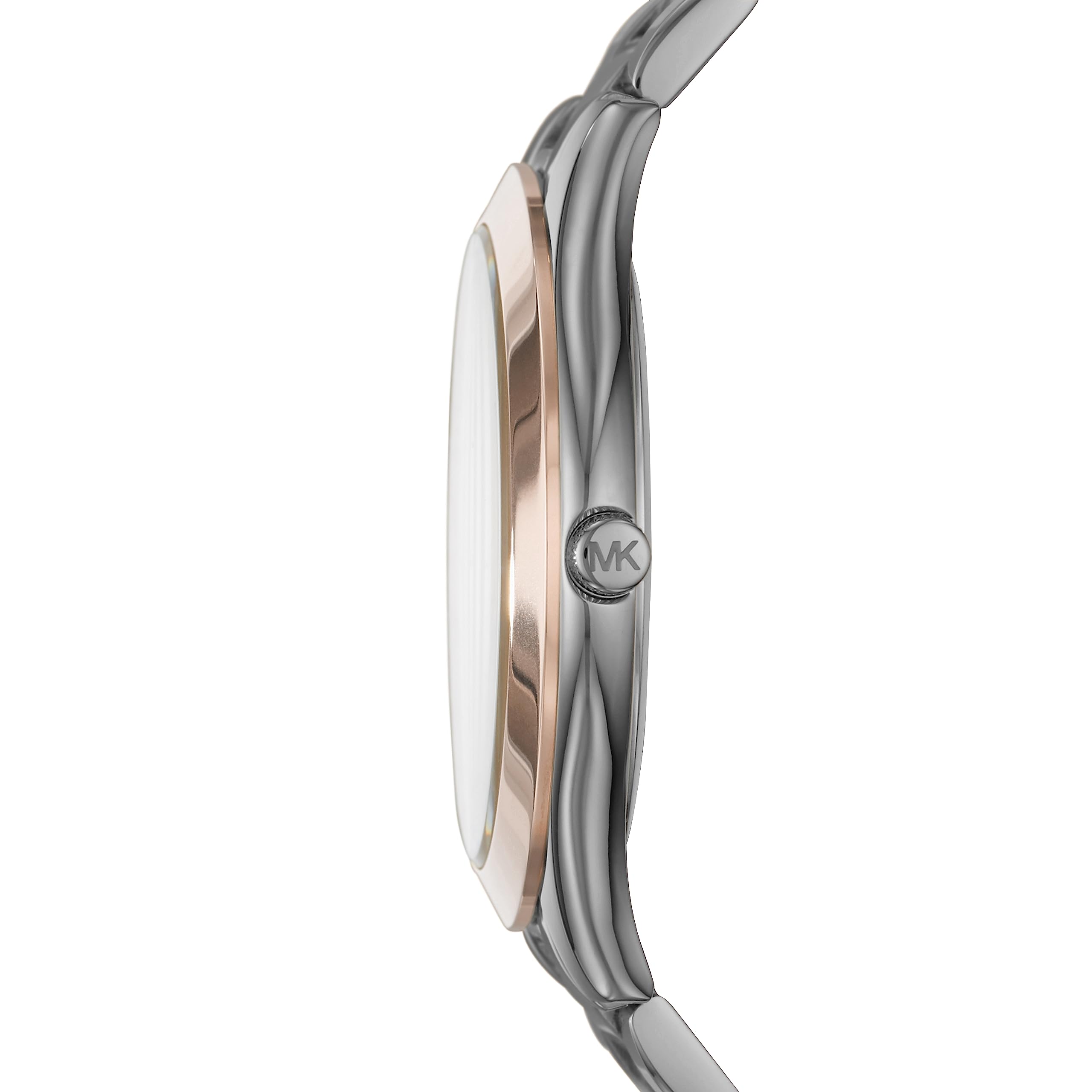 MICHAEL KORS(マイケルコース) 腕時計 メンズ スリム ランウェイ クォーツ ステンレススチールストラップ One Size 2-Tone Gunmetal/Rose Gold