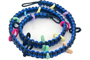 ROMASO Rubber Ducks Holder for Jeep,Paracord Duck Holder for Jeep Wrangler YJ TJ JK JL JT,Can Hold 34 Rubber Ducks,Black/Blue