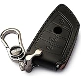 APEKUU Keychain Fob Cover Case Compatible with BMW Keyless Remote Control BMW 1 2 3 4 5 6 7 Series and X1 X2 X3 X5 X6 and More BMW Models (A-Black)