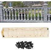 Gdrasuya10 1 Set Concrete Roman Column 27.6" Cement Roman Balustrades Molds Plastic Casting Mold Garden Pool Fence Decor Cement Railing Plaster DIY Concrete Front Rear Moulds Tool