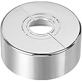 PATIKIL Wall Split Flange 0.8/1/1.3 Inch, 1.2" Thicken Cuttable ABS Round Escutcheon Plate Cover Buckle for Water Pipe Faucet