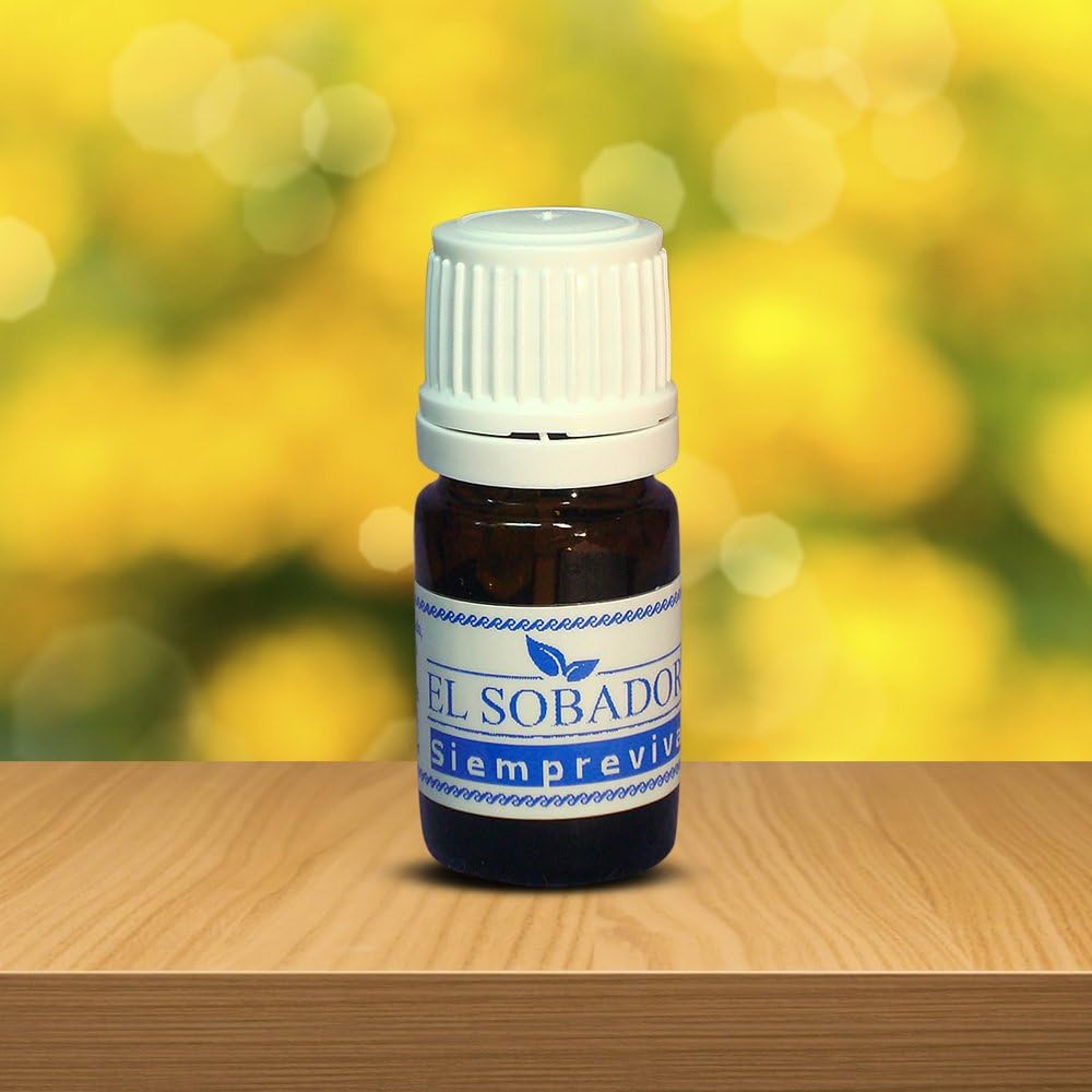 El Sobador Siempreviva - Aceite Esencial Puro de Siempreviva - Potente aceite Regenerador y Cicatrizante - Desaparece MORETONES y HEMATOMAS en sólo días! (0.1 Oz)