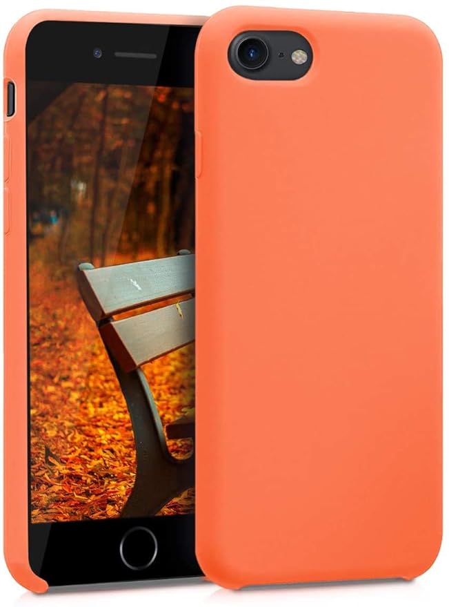 Nik case Back Cover for iPhone SE (2020) (SoftSiliconeOrange