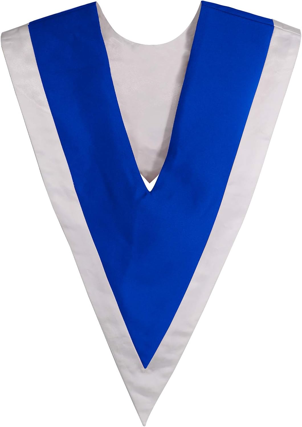IvyRobes Unisex Reversible V Shape Choir Stole with Border Royal Blue/White: Clothing