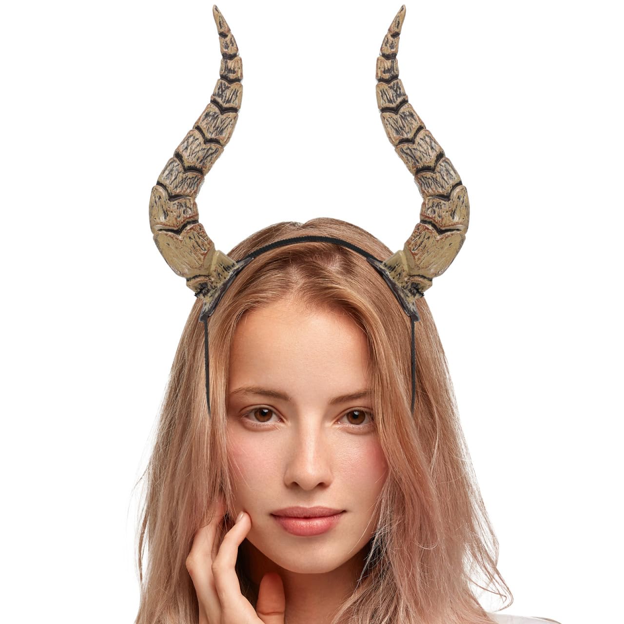 TOYANDONA Halloween Horns Headband Costume Cosplay Horns Sheep Horn Hoop for Halloween Prop