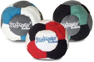 SandMaster World Footbag Sacks you Kick Footbag, 3 Pack, Multicolor
