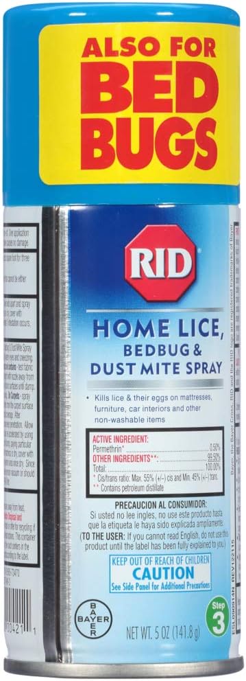 Rid Home Lice, Bedbug And Dust Mite Spray, 5 Ounces