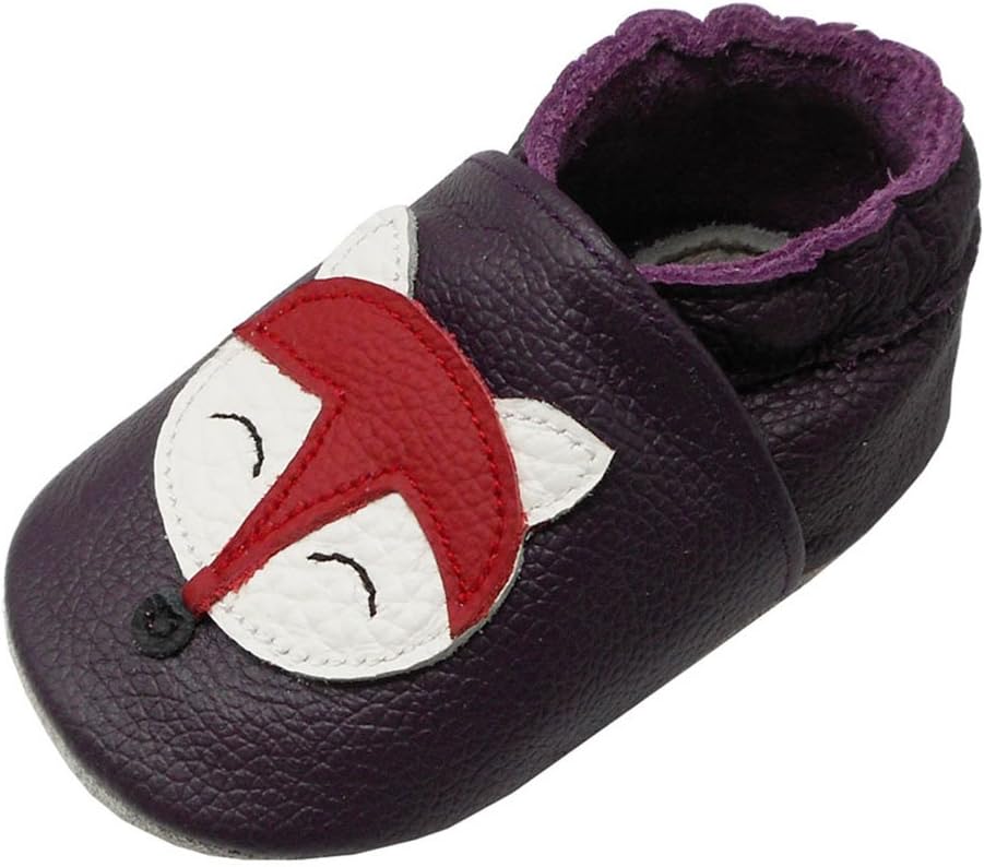 YALION Baby Soft Leather Shoes with Suede Sole Anti-Slip Infant Toddler First Walking Crib Moccasins