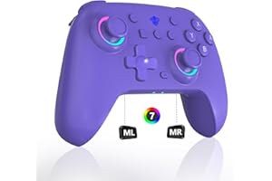 SZDILONG Switch Controller,Wireless Switch Pro Controller for Switch 2/Switch/Switch Lite Controller with 7 Colors LED Light/Dual Vibration, Motion Support,Gyro Axis Adjustable Turbo and Wake Up Function