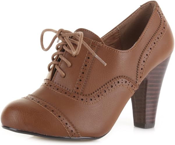 heeled brogue shoes womens