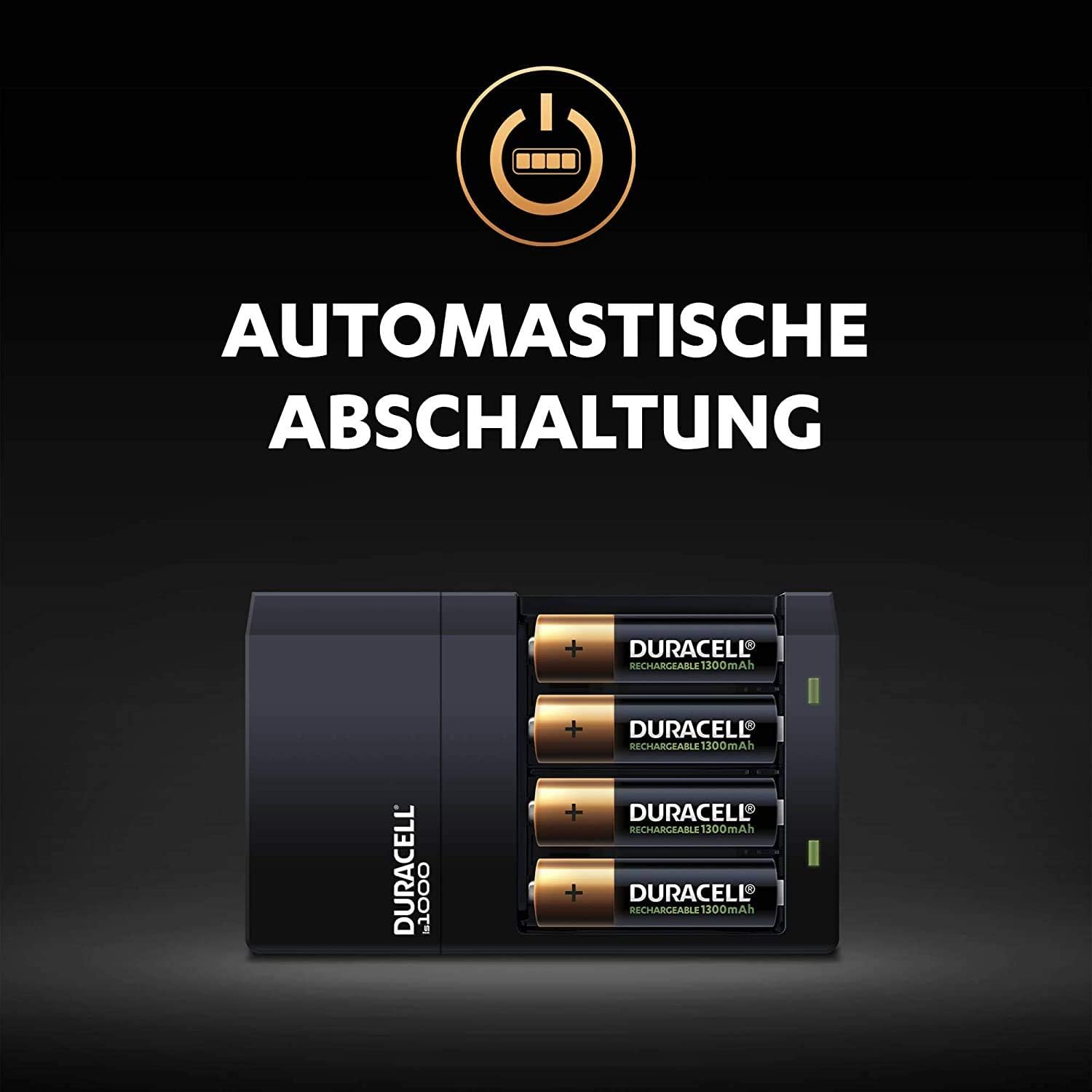 Duracell CEF14 4-Hour Battery Charger, With Rechargeable Batteries Included, AA+AAA, Black/White, 4-hora Cargador AA/AAA - Image 4