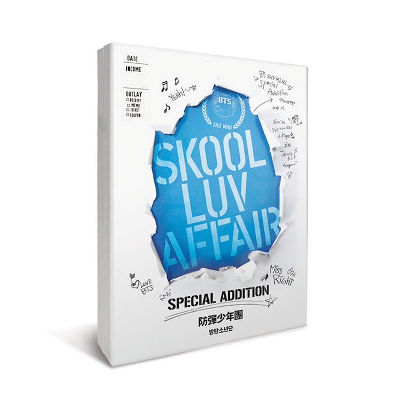 Big Hit BTS BANGTAN BOYS - [Reissue] Skool Luv Affair (Special Edition) 1CD+2DVD+Extra Photocards Set