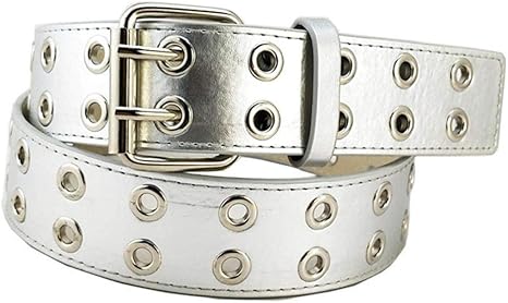 Amazon Co Jp ベルト ダブルピン 合成皮革 ピンホールベルト メンズ レディース おしゃれ ベルト 幅広 カジュアル ３色 ホーム キッチン