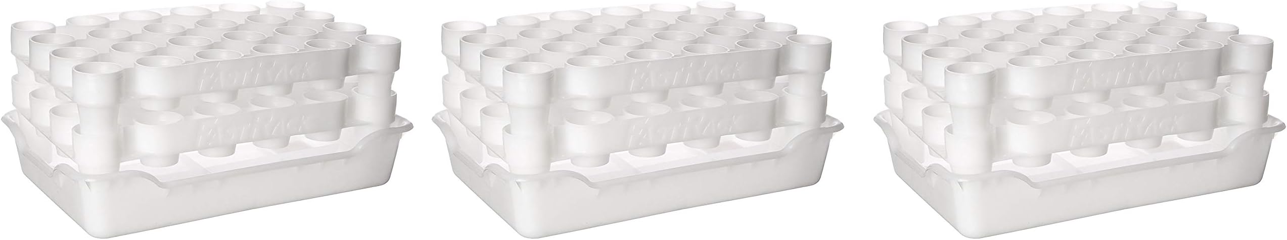 FastRack Bottle Drying Rack & Tray Kit - Bottle Drying Tree alternative; Dry or Store your Beer, Wine or Bomber/Belgian Bottles; Add to your Home Brewing Supplies (Pack of 3)